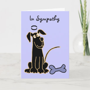AE - Black Dog Pet Sympathy Card Kaart
