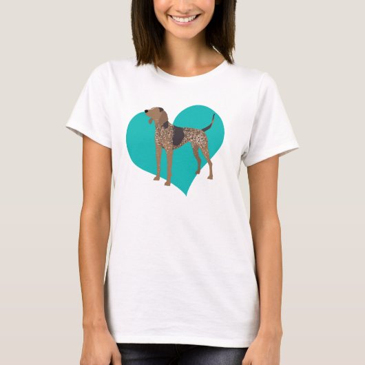 AE Coonhound Love T-shirt (Voorkant)