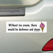 AE- Funny Ice Cream Lover's Bumpersticker (Op auto)
