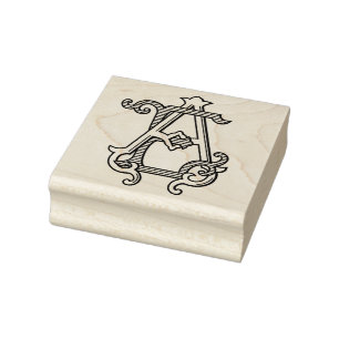 AE Monogram EA Monogram Rubber Ink Stamp Rubberstempel
