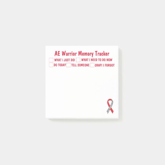 AE Warrior Memory Tracker Post-it Notes (Voorkant)