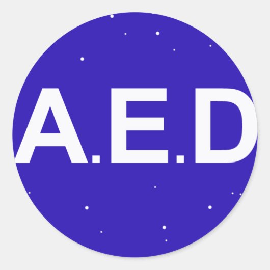 AED-sticker Ronde Sticker (Voorkant)