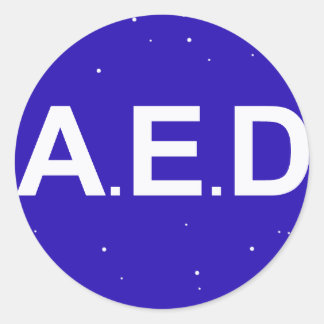 AED-sticker Ronde Sticker