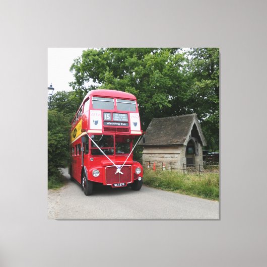 AEG dubbeldekkerbus Canvas Afdruk (Voorkant)