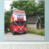AEG dubbeldekkerbus Canvas Afdruk (Insitu (Houten vloer))