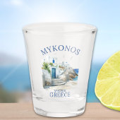 Aegean Dreams: Mykonos in Watercolor Shot Glas