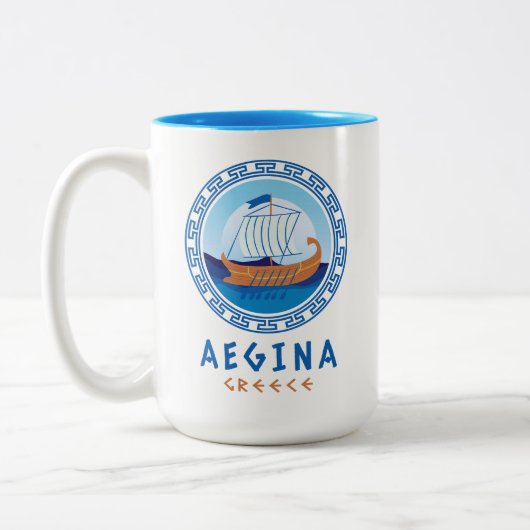 Aegina-eiland Tweekleurige Koffiemok (Links)