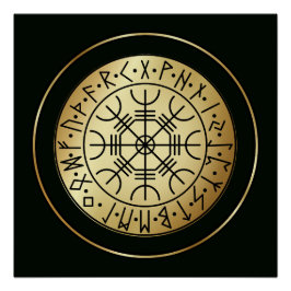 AEgishjálmer – Viking Helm van Awe Norse Beschermi Perfect Poster