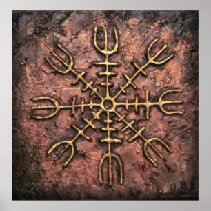 AEgishjálmer – Viking Helm van Awe Norse Beschermi Poster