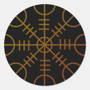 Aegishjalmr Helm van Awe Rune Ronde Sticker