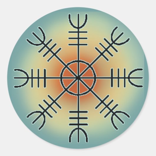 AEgishjalmr Ronde Sticker (Voorkant)