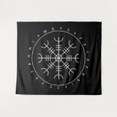 Aegishjalmr Runes Wall Tapestries Wandkleed (Voorkant (horizontaal))