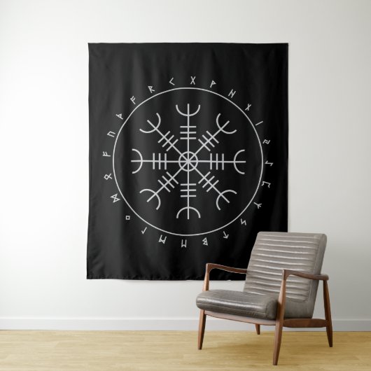 Aegishjalmr Runes Wall Tapestries Wandkleed (In situ)