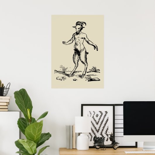 Aegopithecus, Pan, Devil Poster (Thuiskantoor)