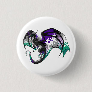 Aegosexual Pride Dragon Ronde Button 3,2 Cm