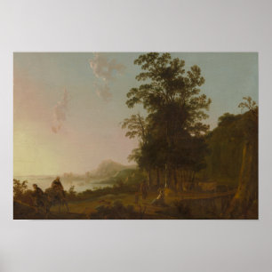 Aelbert Cuyp - Landschap met de vlucht naar Egypte Poster