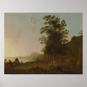 Aelbert Cuyp - Landschap met de vlucht naar Egypte Poster