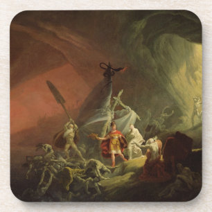 Aeneas en de Sibyl, c.1800 (olie op canvas) Bier Onderzetter