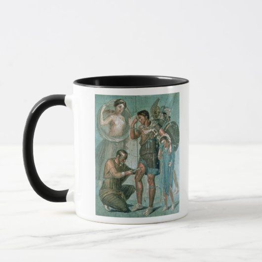Aeneas gewond bij Pompeii Mok (Links)
