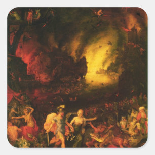 Aeneas in Hades Vierkante Sticker