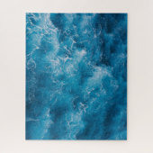 Aerial Blue Ocean Waves Crashing Legpuzzel (Verticaal)