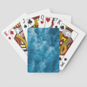 Aerial Blue Ocean Waves Crashing Pokerkaarten (Achterkant)