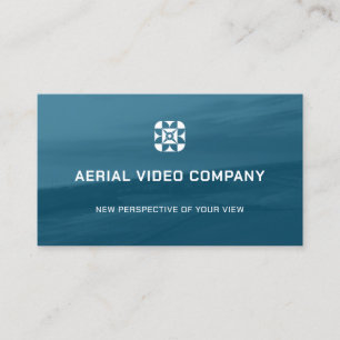Aerial blue tone drone logo visitekaartje