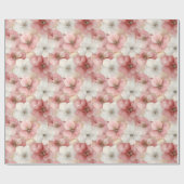 Aerial blush pink and gold birthday wrapping roll cadeaupapier (Vlak)