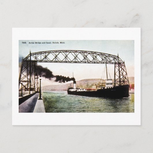 Aerial Bridge and Canal, Duluth, Minn. Briefkaart (Voorkant)