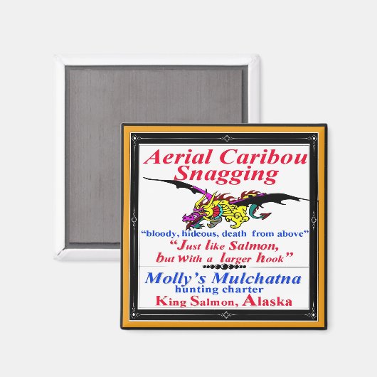 Aerial Cariou Snagging Mulchatna Alaska Magneet (Voorkant / Achterkant)