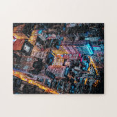 Aerial Cityscape Uitzicht at Night Legpuzzel (Horizontaal)