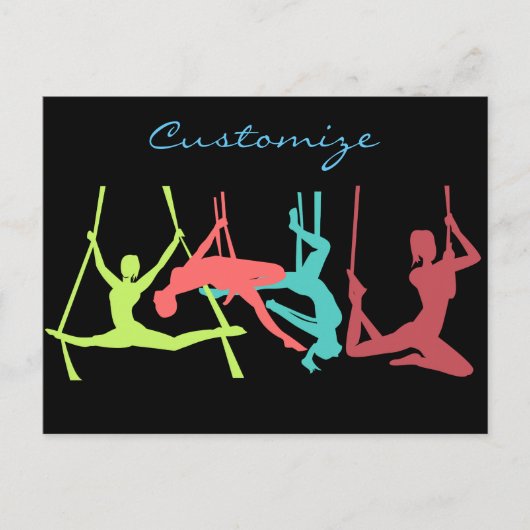 Aerial Fitness Poses Thunder_Cove Briefkaart (Voorkant)