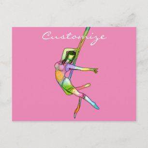 Aerial Fitness Yoga Thunder_Cove Briefkaart