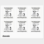 Aerial Fitter cartoon Square Sticker (Vel)