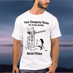 Aerial Fitter cartoon T-shirt