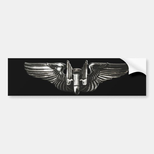 Aerial Gunner Wings Bumpersticker (Voorkant)