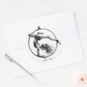 Aerial Hoop Lyra Naam Ronde Sticker (Envelop)