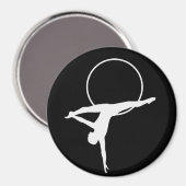 Aerial Hoop magneet - zwart en wit (Voorkant / Achterkant)