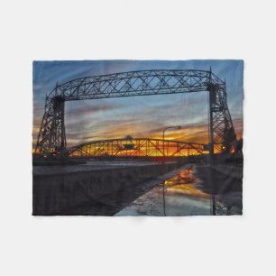 Aerial Lift Bridge Duluth Minnesota Fleece Deken
