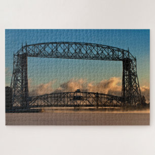 Aerial Lift Bridge Duluth Minnesota met zee rook Legpuzzel