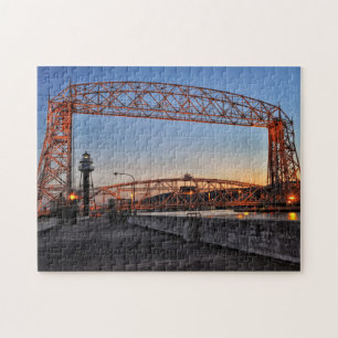 Aerial Lift-brug en vuurtoren Duluth Minnesota Legpuzzel
