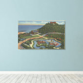 Aerial of Bernheimer's Oriental Garden Canvas Afdruk (Insitu (Houten vloer))