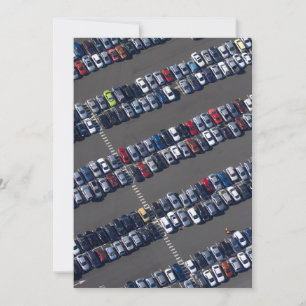Aerial over Parking Lot Bedankkaart