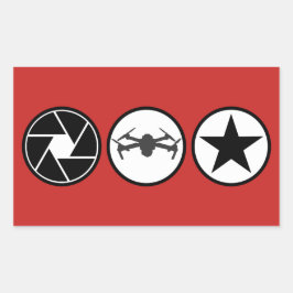 Aerial Photographer DJI Mavic USA Rechthoekige Sticker