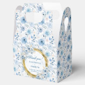 Aerial Romantische Boheemse Pastel Blauw Goud Huwe Bedankdoosjes (Geopend)