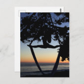 Aerial Silk Silhouette Briefkaart (Voorkant / Achterkant)