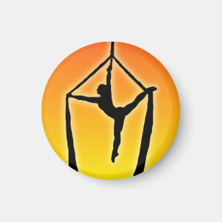 Aerial Silk Silhouette op Sunset Magnet Magneet