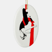 Aerial Silks Dancer Gemini Pose Keramisch Ornament (Rechts)