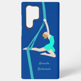 Aerial Silks Dancer in Blauwgroen Samsung Galaxy Hoesje