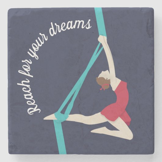 Aerial Silks Stenen Onderzetter (Voorkant)